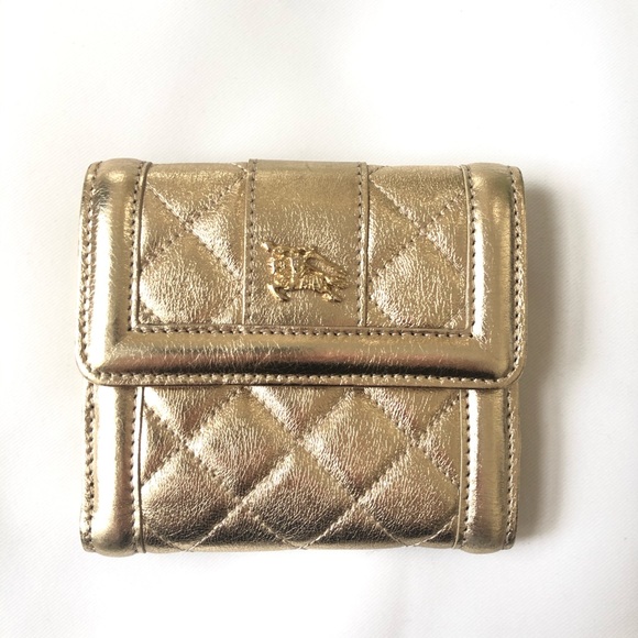 burberry wallet gold